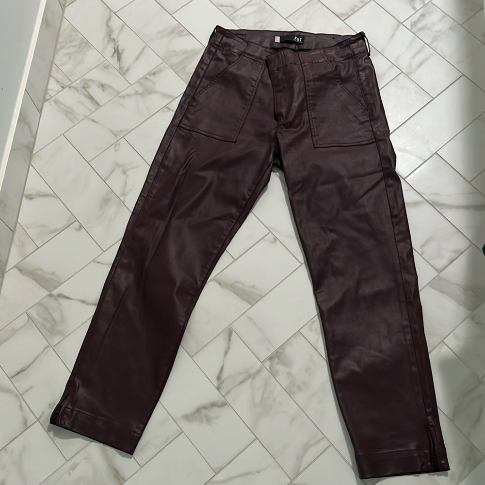 Kut from the Kloth Burgundy coated jeans